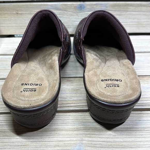 Earth Origins Jackal Janice Leather Mules - Like New Condition! Size 8M Merlot - Picture 7 of 8